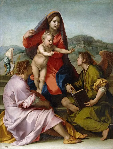 Madonna della Scala (Virgen de la escalera) o La Virgen con el Niño entre San Mateo y un ángel