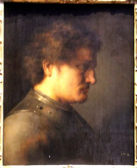 Bust of a man in a gorget