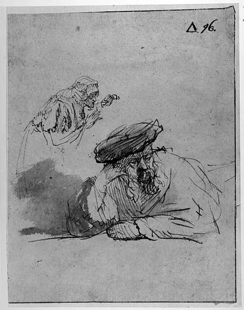 Bust of an Old Man, and an Old Woman Leaning Forward