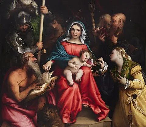 The Mystic Marriage of Saint Catherine with Saints