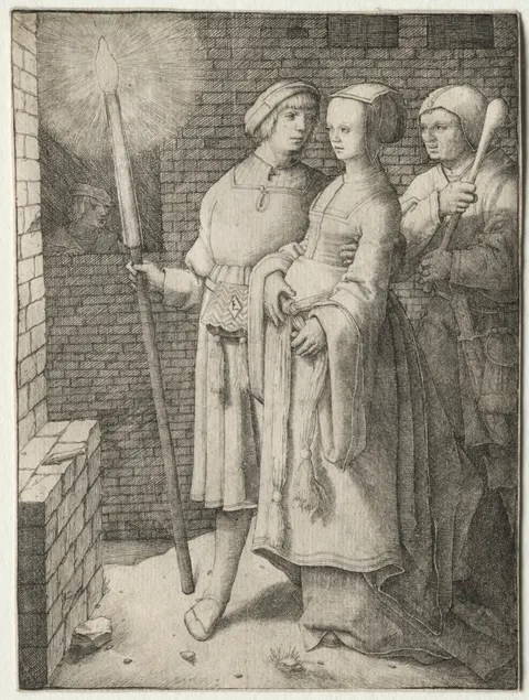 The Man with the Torch and a Woman Followed by a Fool