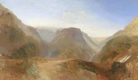 Italian Landscape, probably Civita di Bagnoregio