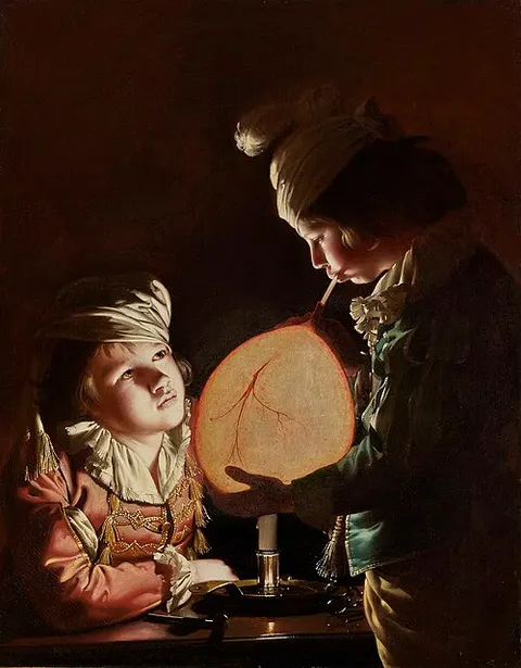 Two Boys with a Bladder