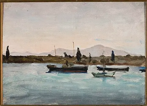 Boats at the coast, Marmora – Tuscula. From the journey to Palestine