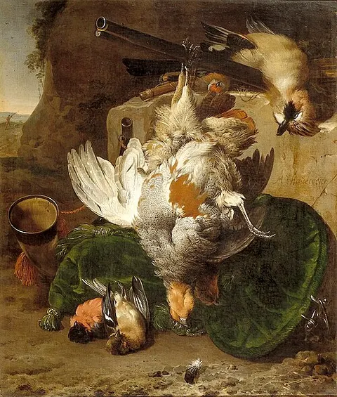 stillife with dead birds