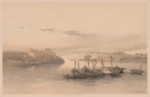 Egypt and Nubia:  Volume II - No. 28, General View of Asouan and the Island of Elephantine