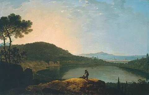 Lake Avernus and the Island of Capri