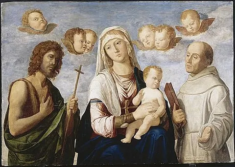 Madonna with child, John the Baptist, and Saint Benedict
