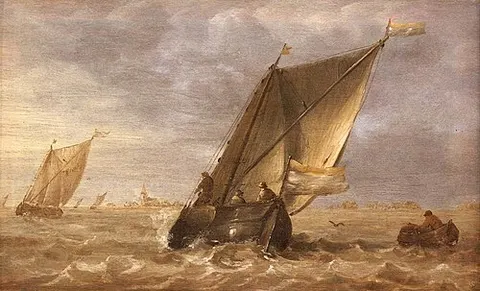 Fishing Boats in a Fresh Breeze