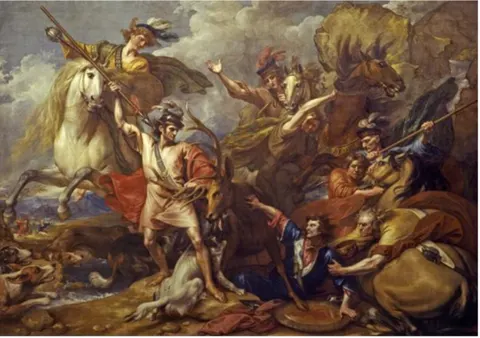 Alexander III of Scotland Rescued from the Fury of a Stag by the Intrepidity of Colin Fitzgerald