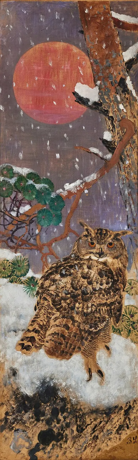 Eagle-owl in the moonlight
