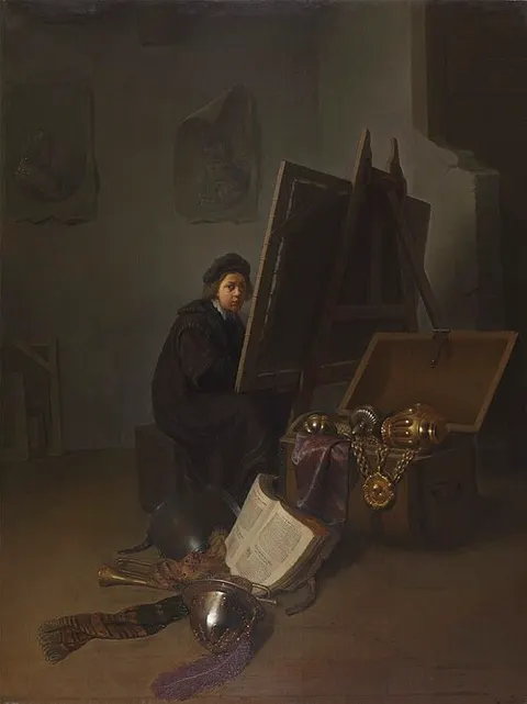 An Artist in his Studio (Self-portrait?)