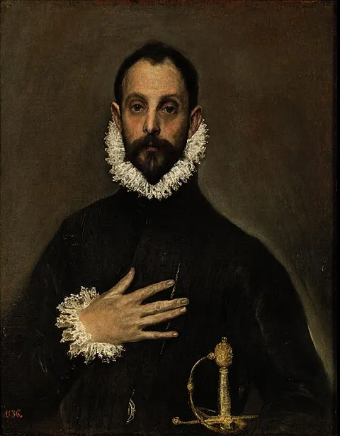 El caballero de la mano en el pecho
