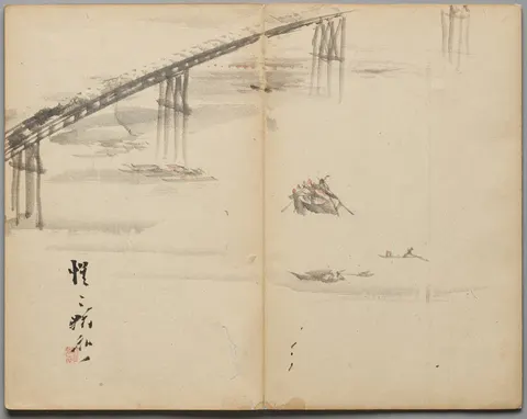 Boats on a River from Sketch Album