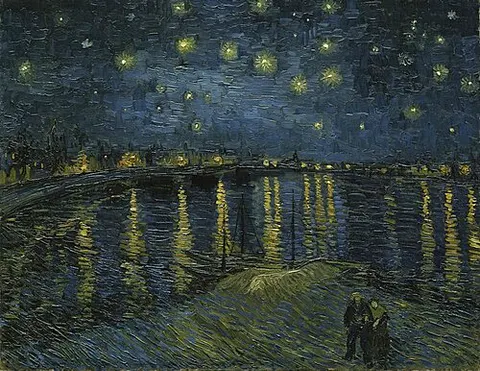 Noche estrellada sobre el rodano