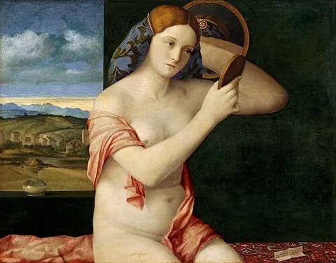 Joven desnuda al espejo