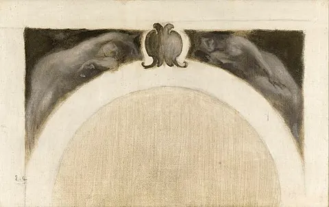 Esquisse pour le salon des Sciences de l'Hôtel de Ville de Paris : La Botanique - La Médecine