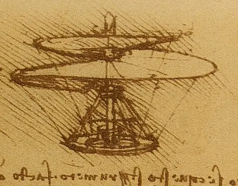 Leonardo's aerial screw