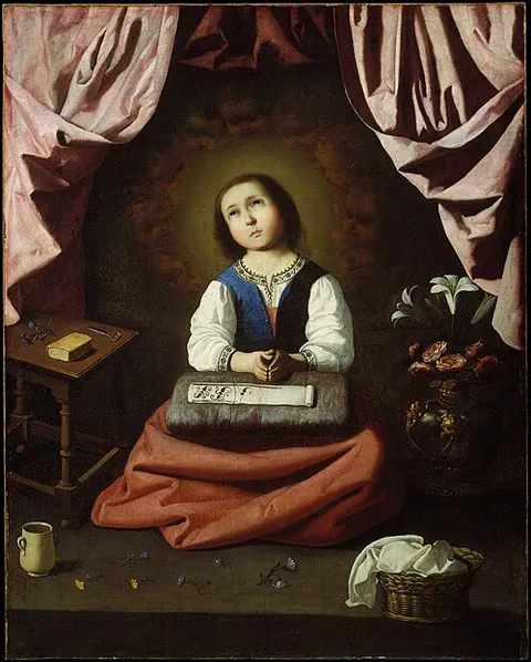 Virgen niña en éxtasis
