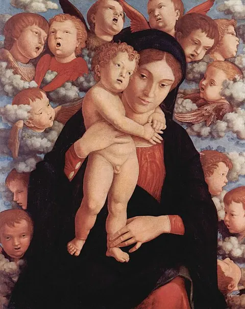 Virgen con el Niño y un coro de querubines