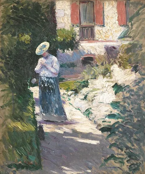 Study for Dahlias, garden in Petit Gennevilliers