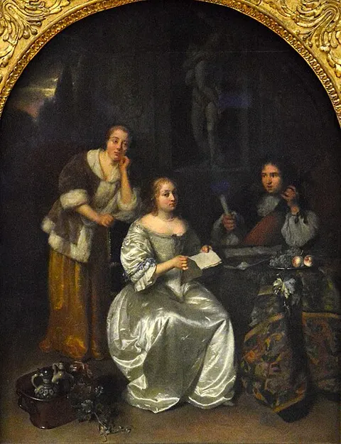 Company playing music on a terrace
