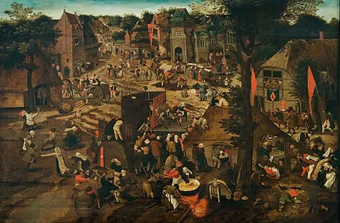A Village fair (Village festival in honour of Saint Hubert and Saint Anthony)