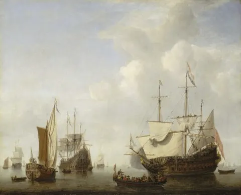Calm Sea (Dutch Flagship under Easy Sail in a Light Air)