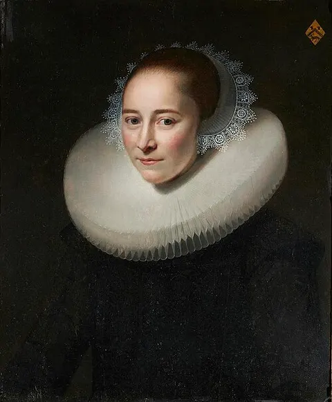 A lady with a lace collar