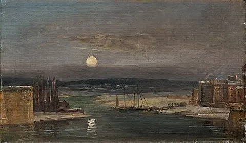 The Elbe in Moonlight