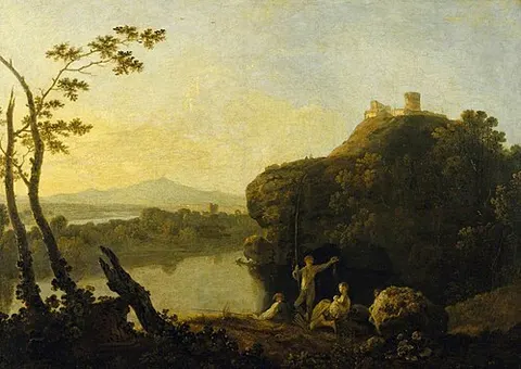 View on the Arno, Italy (A Summer Evening; On the Arno - I)