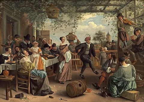La pareja bailando