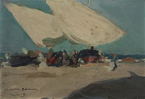 Barcas y pescadoras, Playa de Valencia