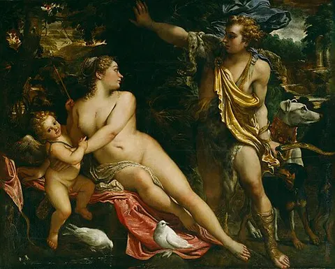 Venus, Adonis y Cupido