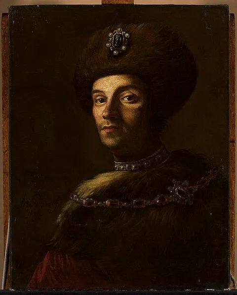 Portrait of a man in a turban