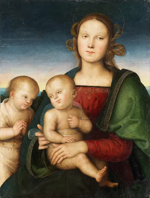 Madonna with child and Saint John the Baptist