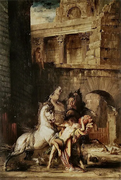 Diomedes devorado por sus caballos