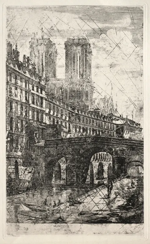 Etchings of Paris:  The Little Bridge
