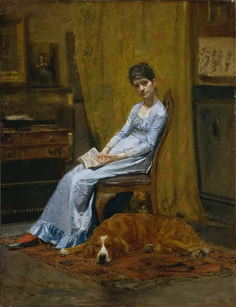 The Artist's Wife and His Setter Dog