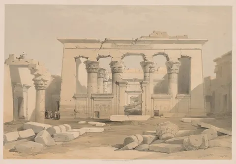 Egypt and Nubia:  Volume I - No. 28, Portico of the Temple of Kalabshi
