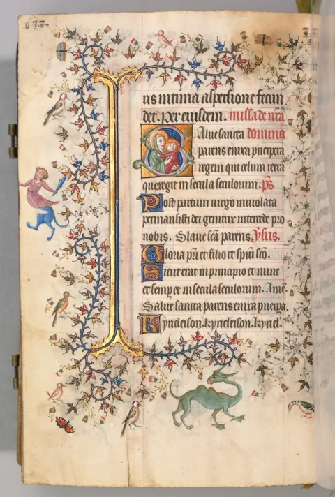 Hours of Charles the Noble, King of Navarre (1361-1425), fol. 313v, Virgin and Child