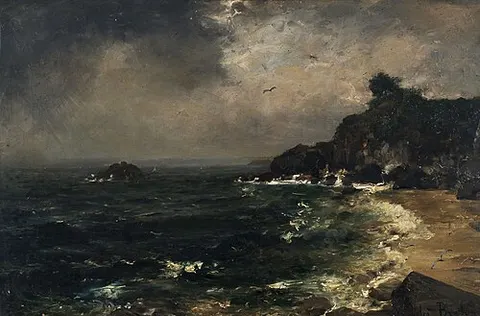 Coastal Cliffs in Stormy Weather