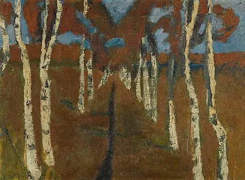 Path with Birch Trees