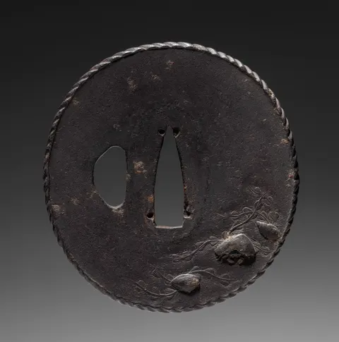 Sword Guard (Tsuba) with Hermit Crab