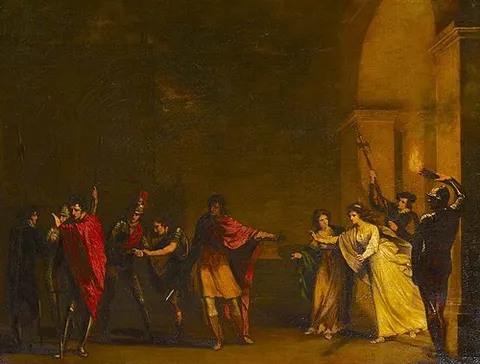 A Council Chamber (The Night Brawl with Cassio and Rodrigo/disturbing of Othello and Desdemona from William Shakespeare's 'Othello', Act II, sc. iii)