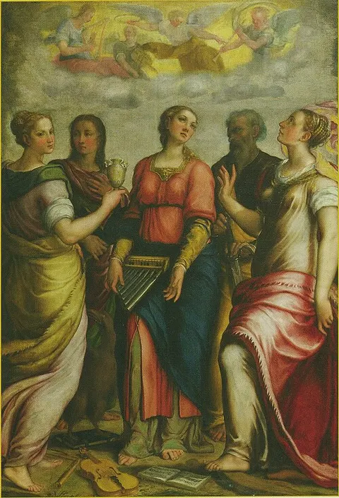 Santa Cecilia e santi