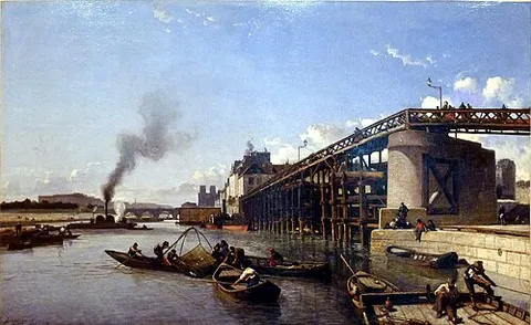 Vue de Paris, la Seine, l’Estacade