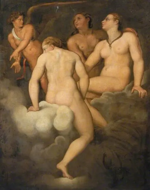 The Three Graces with Cupid