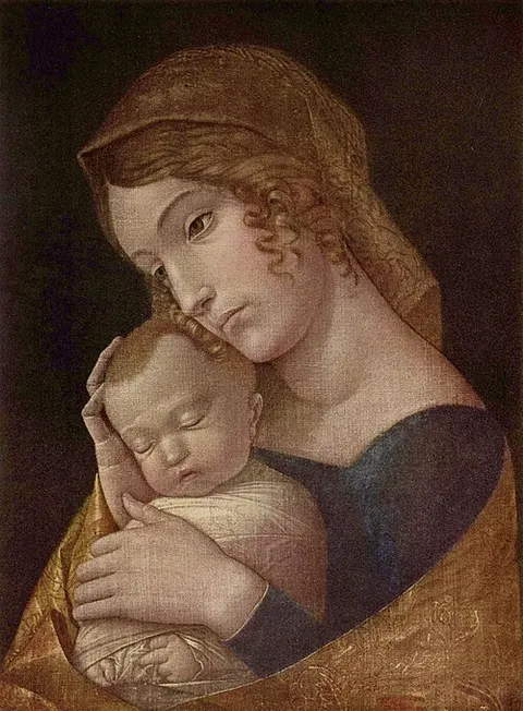 Virgen con el Niño dormido