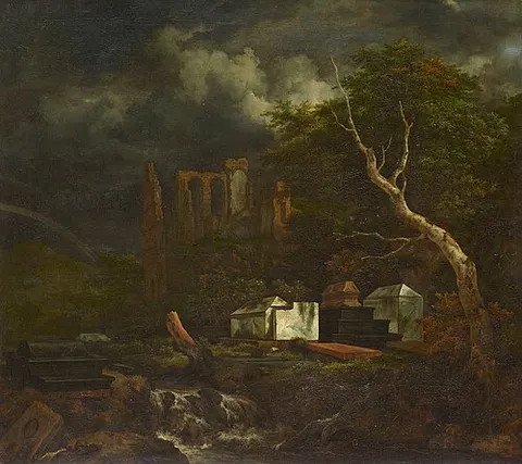 El cementerio judío, (Ruysdael, Dresde)